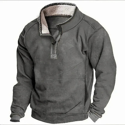 Fleece Pullover | Quarter Zip | Half Zip | Fleece Pullover | Herren Winterbekleidung-Grau-S-Chaps Herrenmode