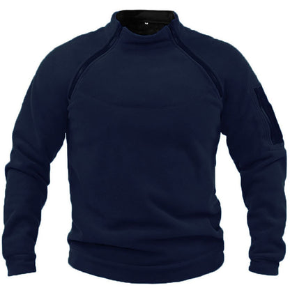 Fleece Pullover | Warm | Half Zip | Outdoor Fleece | Herren Fleece-Marineblau-S-Chaps Herrenmode