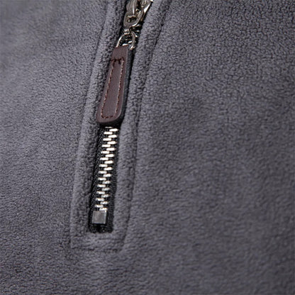 Fleece-Pullover | Warm | Winter | Fleece mit halbem Reißverschluss | Herrenbekleidung-Chaps Herrenmode