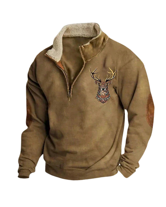 Fleece-Pullover – Warmer Fleece-Pullover mit halbem Reißverschluss für Männer für den Winter-Chaps Herrenmode
