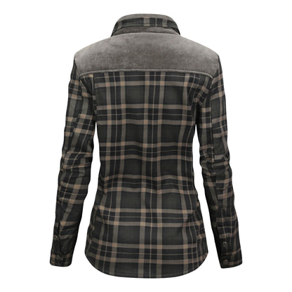 Fleece gefütterte Jacke | Kariert | Button-Up | Karierte Jacke | Herren Überhemd-Chaps Herrenmode