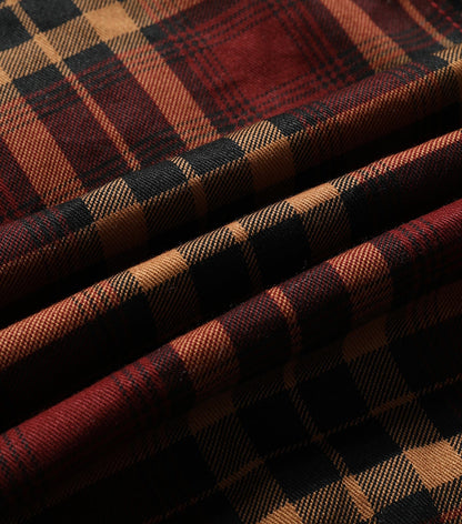 Fleece gefütterte Jacke | Kariert | Button-Up | Karierte Jacke | Herren Überhemd-Chaps Herrenmode