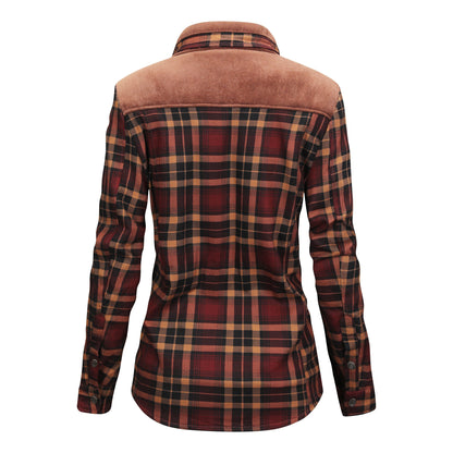 Fleece gefütterte Jacke | Kariert | Button-Up | Karierte Jacke | Herren Überhemd-Chaps Herrenmode