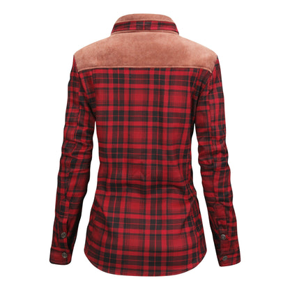 Fleece gefütterte Jacke | Kariert | Button-Up | Karierte Jacke | Herren Überhemd-Chaps Herrenmode