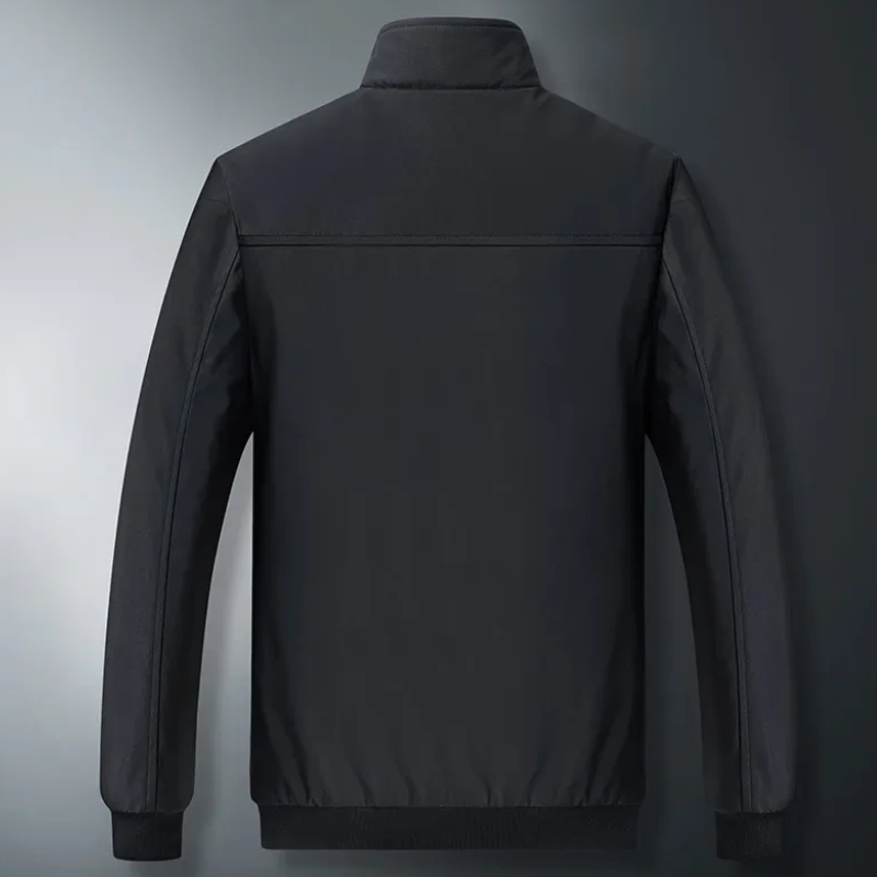 Fleece gefütterte Jacke - Winddichte Herrenjacke mit Reißverschluss für Herbst und Winter-Chaps Herrenmode