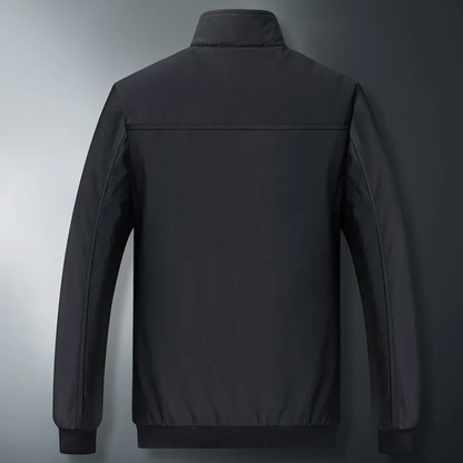 Fleece gefütterte Jacke - Winddichte Herrenjacke mit Reißverschluss für Herbst und Winter-Chaps Herrenmode