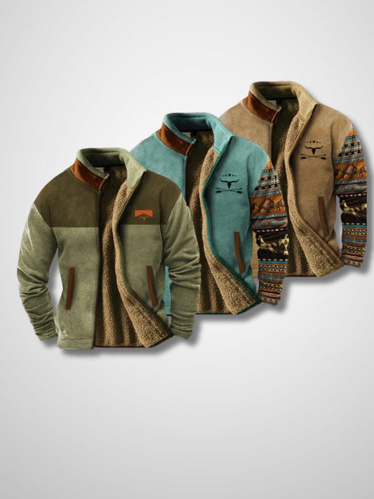 Fleecejacke - Warme Zip-Up Sherpa gefütterte Herrenjacke für den Winter-Chaps Herrenmode