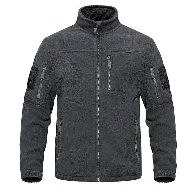 Fleecejacke - Warme taktische Zip-Up Fleecejacke für Männer-Dunkelgrau-XS-Chaps Herrenmode