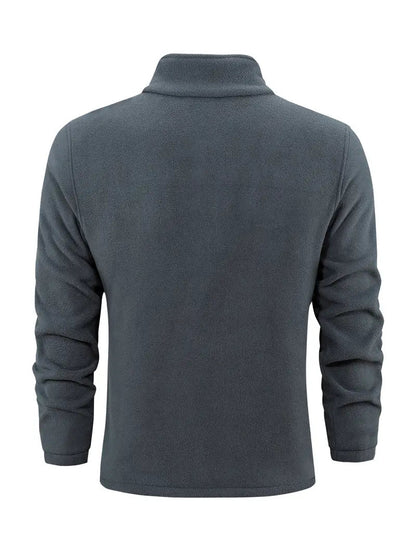 Fleecejacke – durchgehender Reißverschluss – Stehkragen – Fleece mit Reißverschluss – Herrenbekleidung-Chaps Herrenmode