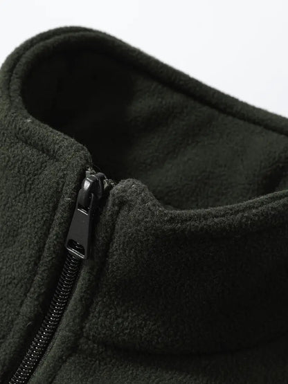 Fleecejacke – durchgehender Reißverschluss – Stehkragen – Fleece mit Reißverschluss – Herrenbekleidung-Chaps Herrenmode