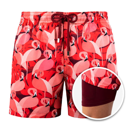 Florida Badeshorts-Flamingos-S-Chaps Herrenmode