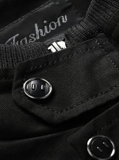 Frachtjacke | Schwarz | Reißverschluss | Herbstjacke | Herrenjacken-Chaps Herrenmode