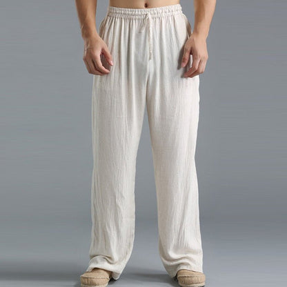 Freizeithose – Leicht – Locker sitzend – Sommerhose – Herrenhose-Weiß-S-Chaps Herrenmode