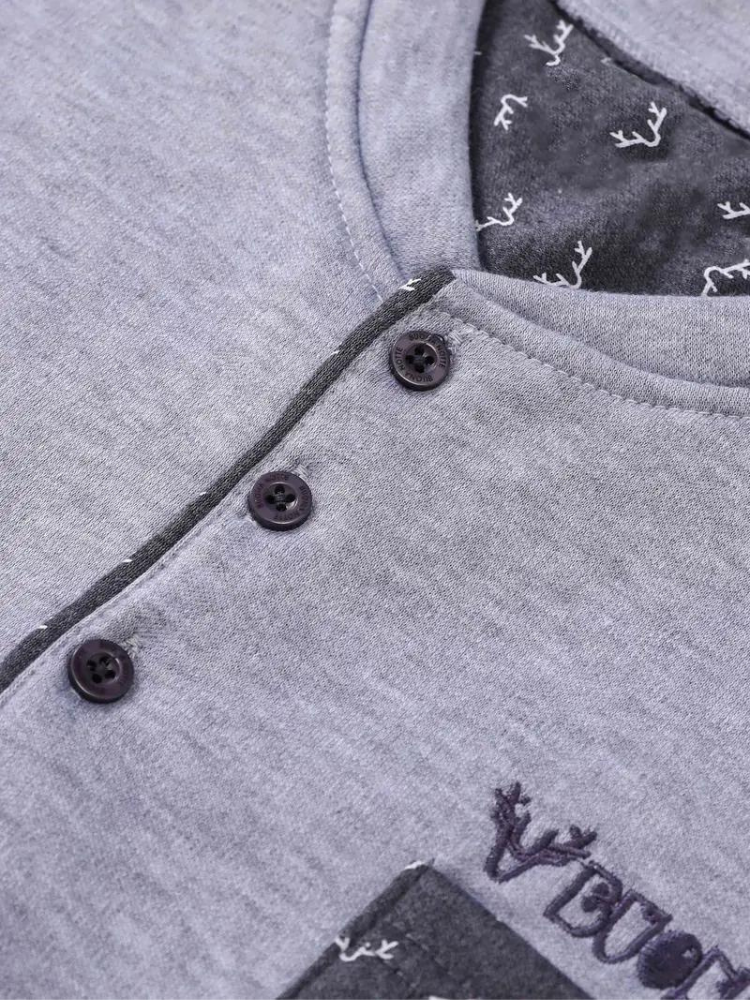 Gabriel Schlafanzug Set | Herren Casual Langarm Schlafanzug-Chaps Herrenmode