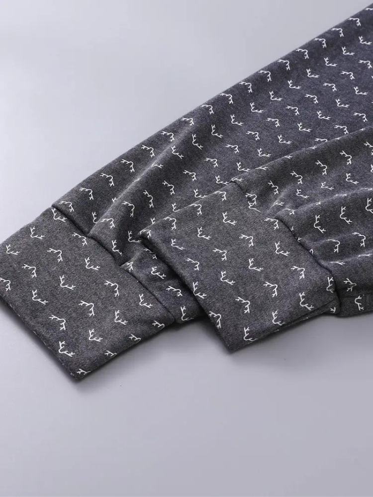 Gabriel Schlafanzug Set | Herren Casual Langarm Schlafanzug-Chaps Herrenmode