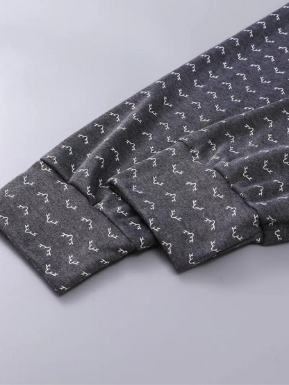 Gabriel Schlafanzug Set | Herren Casual Langarm Schlafanzug-Chaps Herrenmode