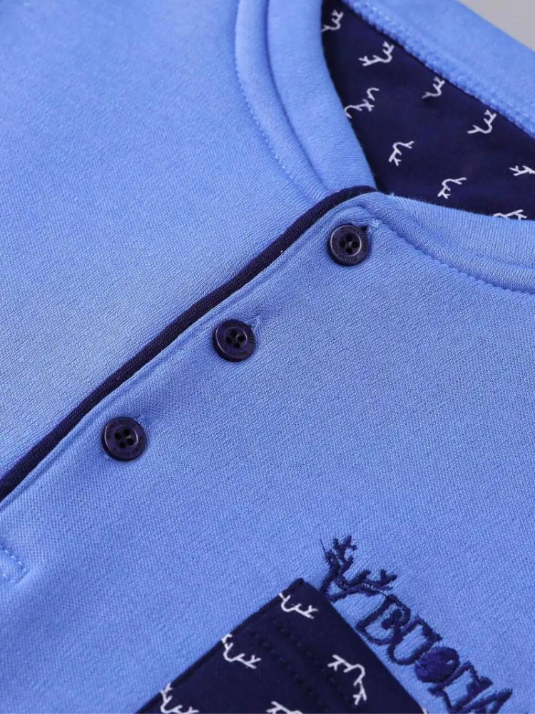 Gabriel Schlafanzug Set | Herren Casual Langarm Schlafanzug-Chaps Herrenmode