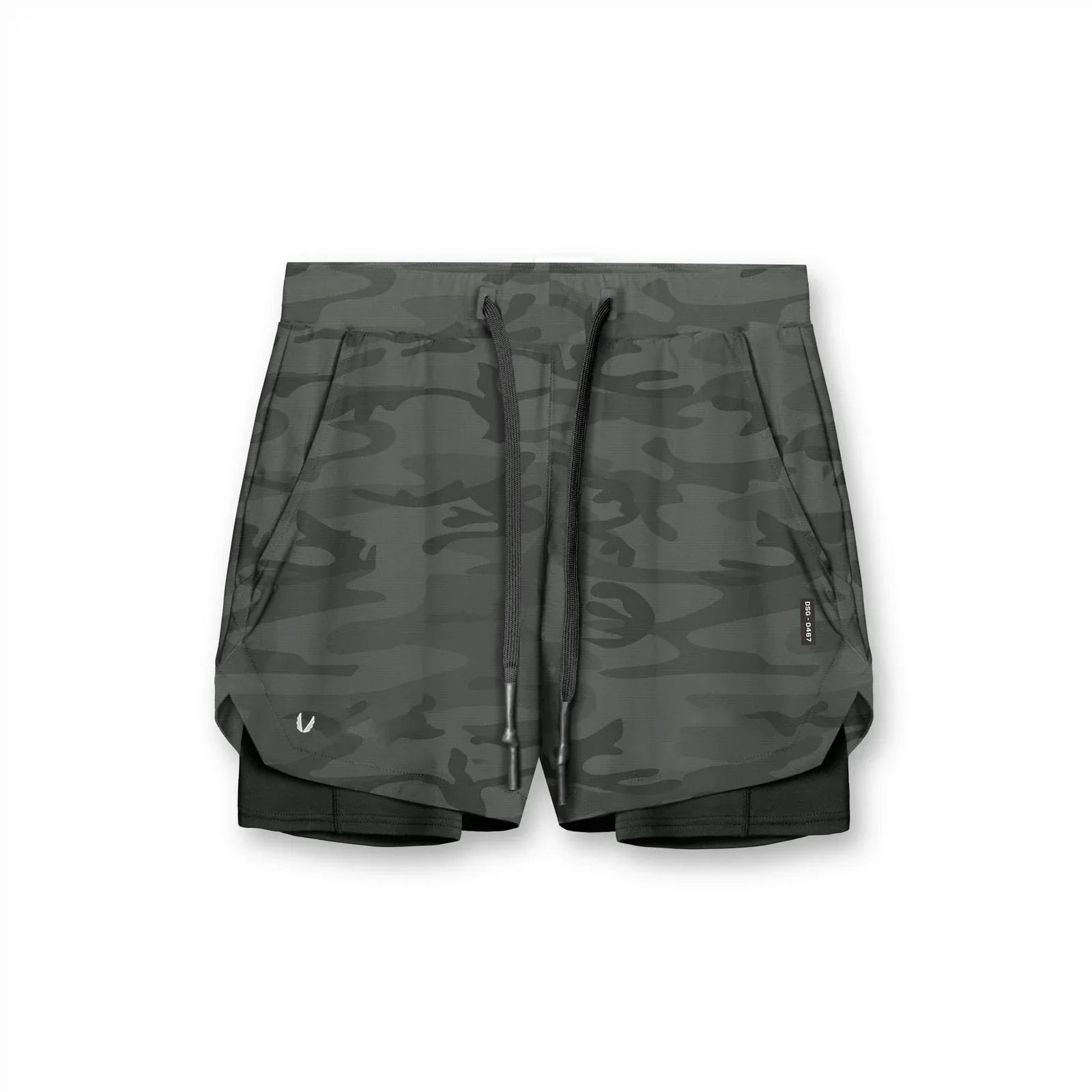Gym Shorts | Drawstring | 2-in-1 | Sport Shorts | Herren Laufshorts-Camouflage-S-Chaps Herrenmode