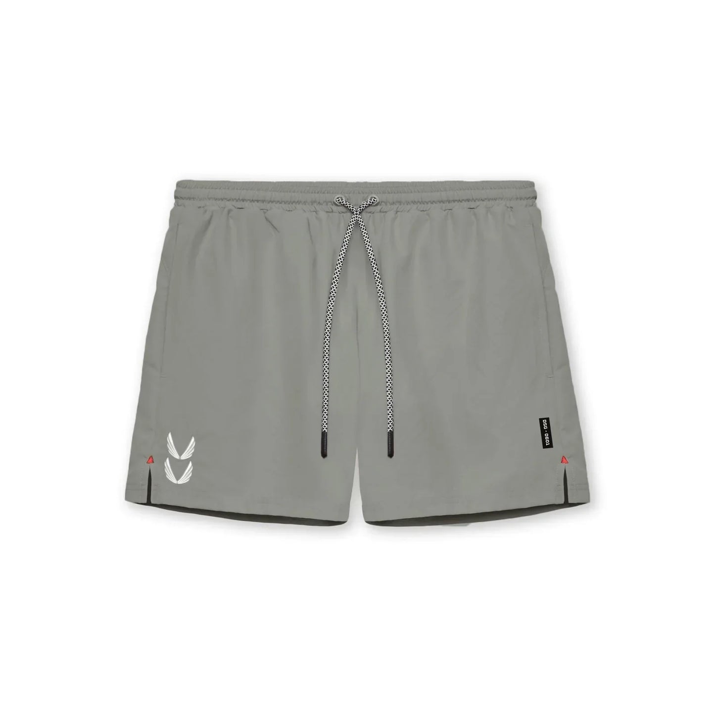 Gym Shorts | Drawstring | 2-in-1 | Sport Shorts | Herren Laufshorts-Grau-S-Chaps Herrenmode