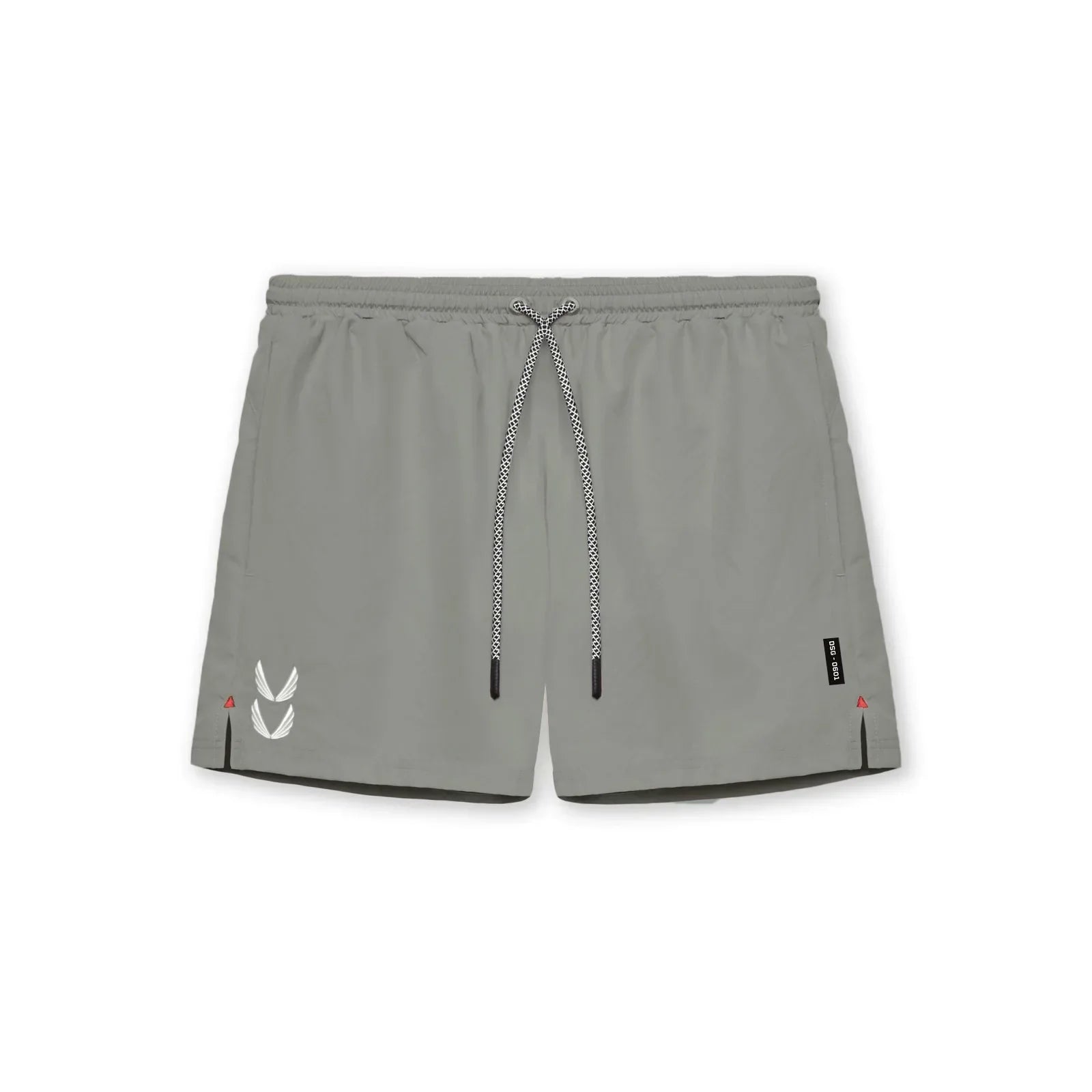 Gym Shorts | Drawstring | 2-in-1 | Sport Shorts | Herren Laufshorts-Grau-S-Chaps Herrenmode