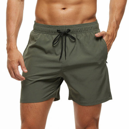 Gym Shorts - Elastische Taille - Kordelzug - Sportshorts - Herren Shorts-Armeegrün-S-Chaps Herrenmode
