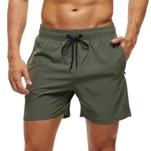 Gym Shorts - Elastische Taille - Kordelzug - Sportshorts - Herren Shorts-Armeegrün-S-Chaps Herrenmode