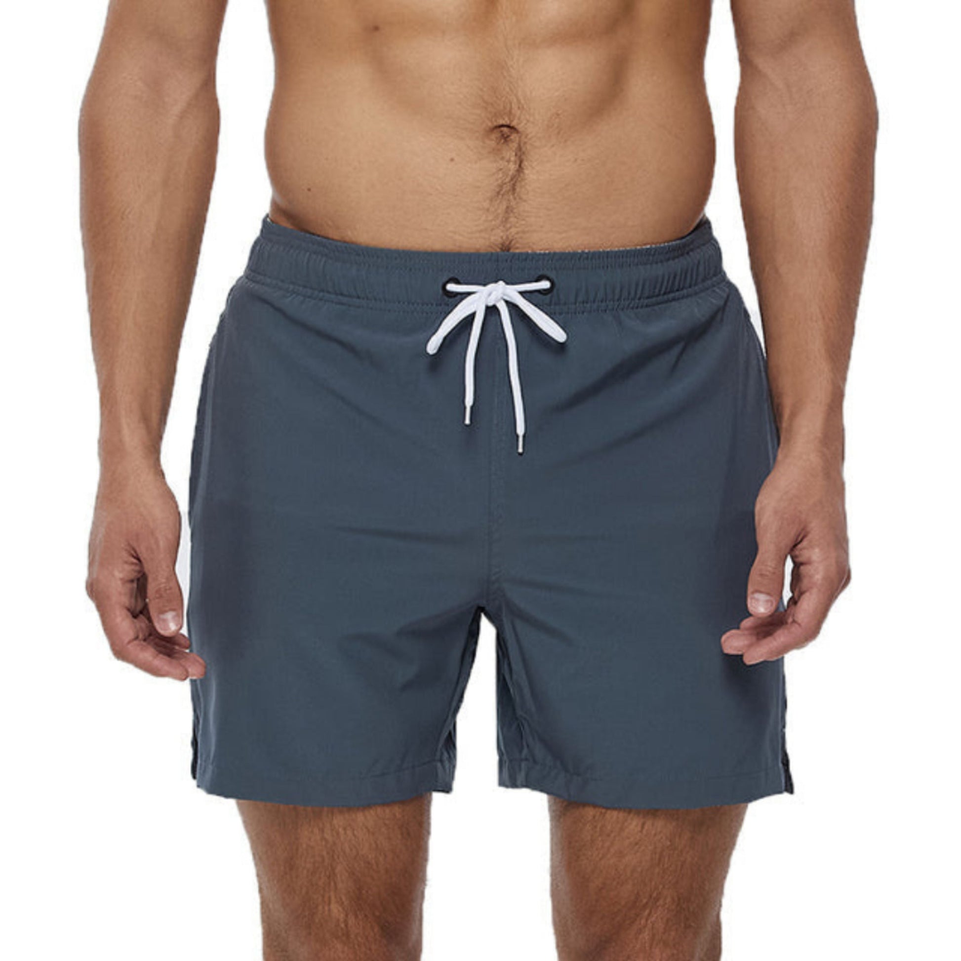 Gym Shorts - Elastische Taille - Kordelzug - Sportshorts - Herren Shorts-Grau-S-Chaps Herrenmode