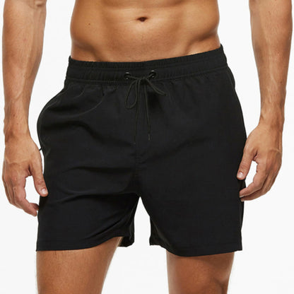 Gym Shorts - Elastische Taille - Kordelzug - Sportshorts - Herren Shorts-Schwarz-S-Chaps Herrenmode