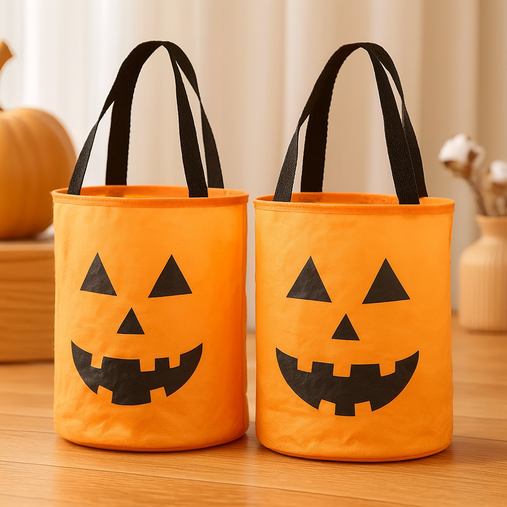 Halloween Tasche - LED Lichter - Trick or Treating - Kürbistasche - Halloween Dekoration-Chaps Herrenmode