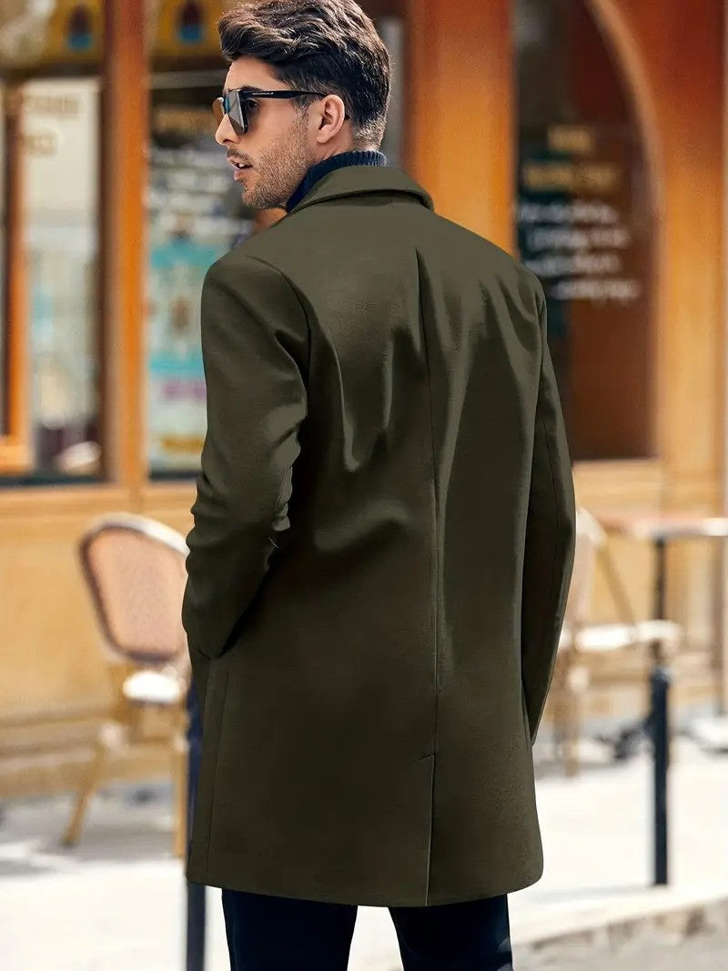 Hank Wolljacke | Klassischer Wollmantel für Männer-Chaps Herrenmode