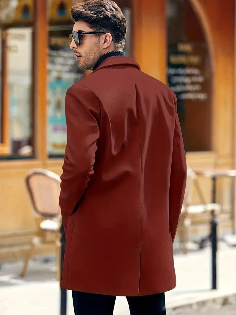 Hank Wolljacke | Klassischer Wollmantel für Männer-Chaps Herrenmode