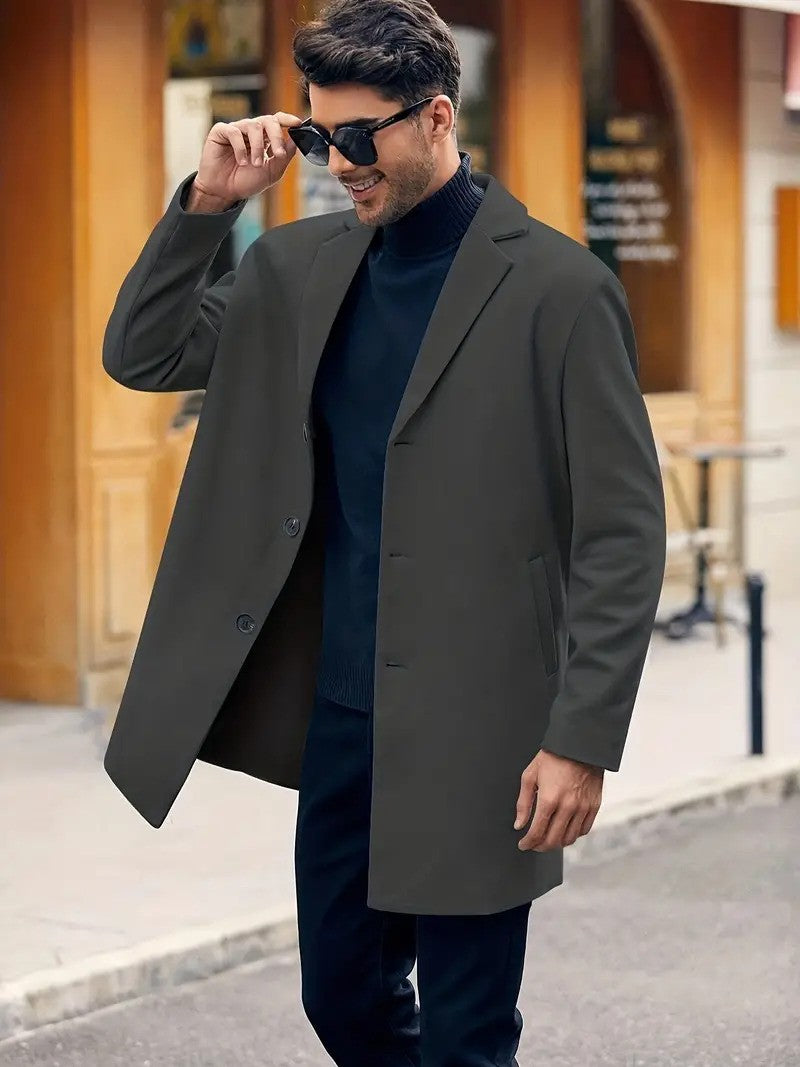 Hank Wolljacke | Klassischer Wollmantel für Männer-Chaps Herrenmode