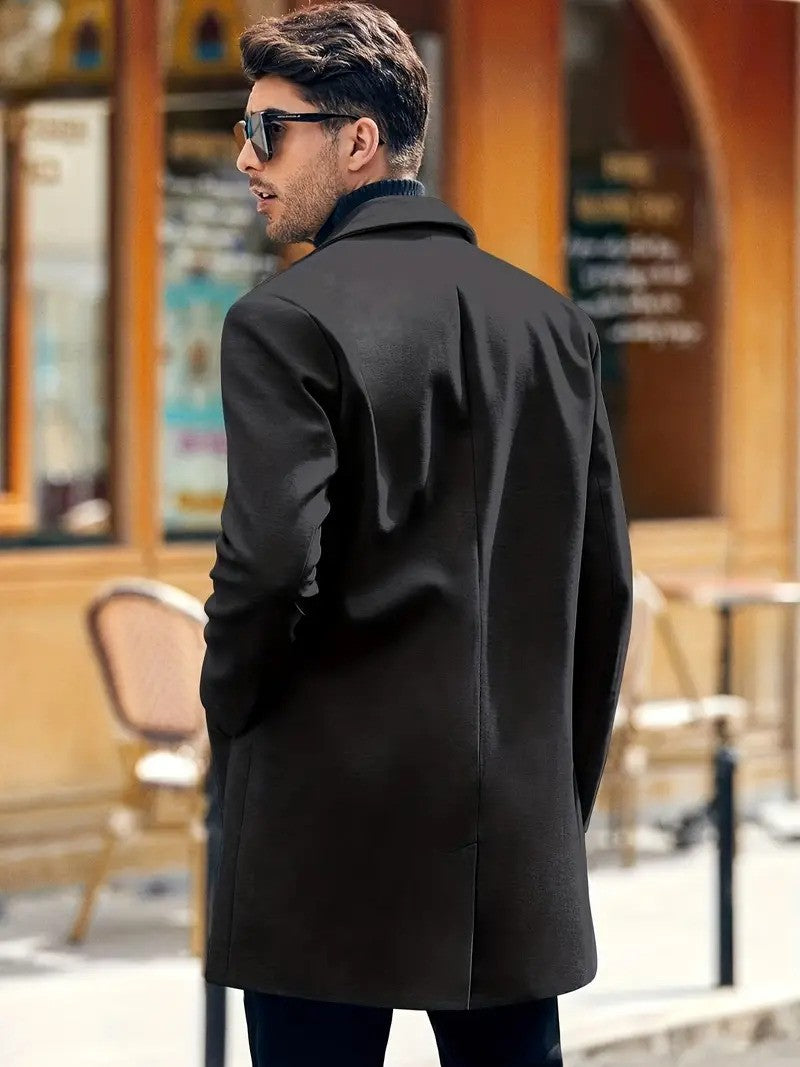 Hank Wolljacke | Klassischer Wollmantel für Männer-Chaps Herrenmode