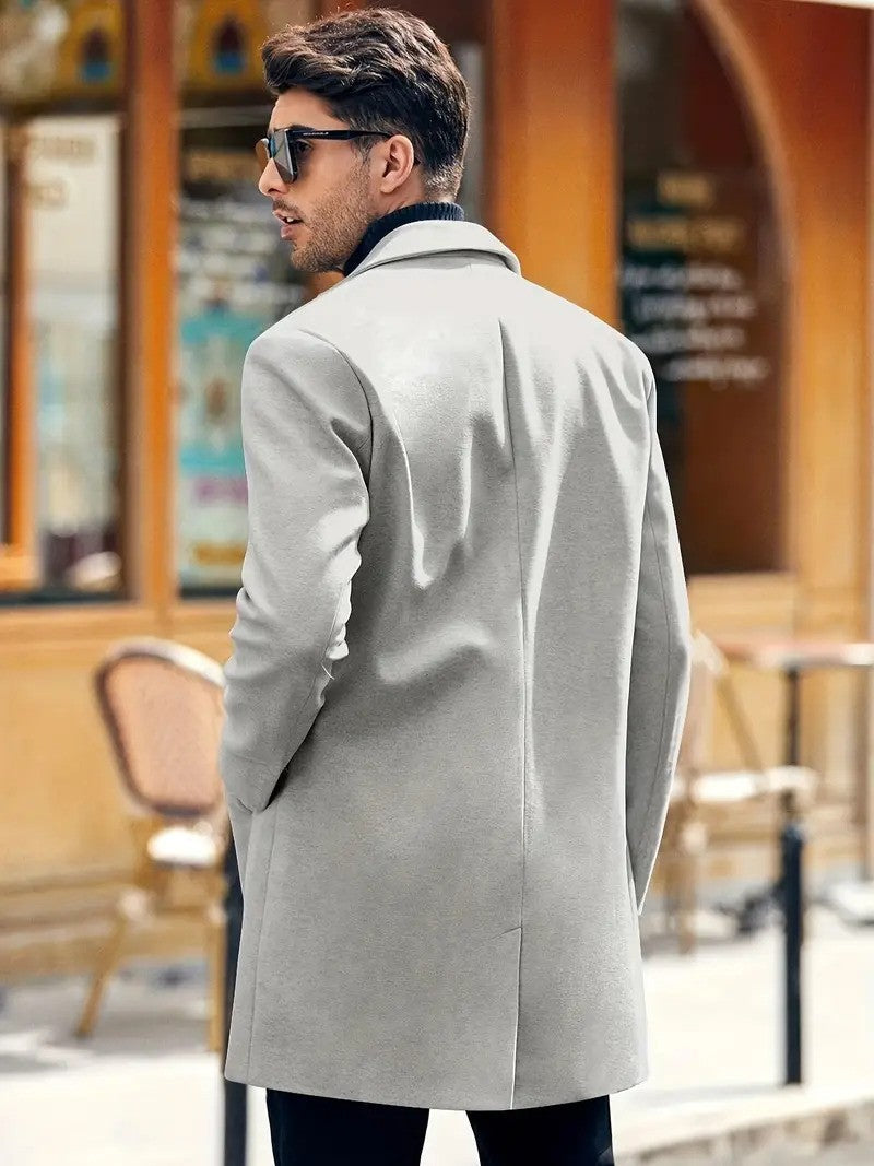 Hank Wolljacke | Klassischer Wollmantel für Männer-Chaps Herrenmode