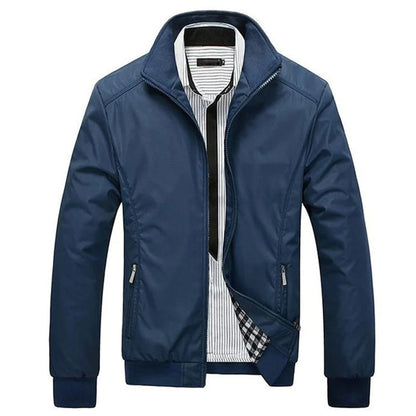 Harrington Jacket | Zip-Up | Windproof | Sommerjacke | Herrenjacke-Blau-S-Chaps Herrenmode