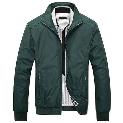 Harrington Jacket | Zip-Up | Windproof | Sommerjacke | Herrenjacke-Grün-S-Chaps Herrenmode