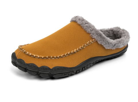 Hausschuhe für den Winter | Slip-Ons | Rutschfeste Hausschuhe | Winterclogs | Hausschuhe für Herren-Braun-39-Chaps Herrenmode