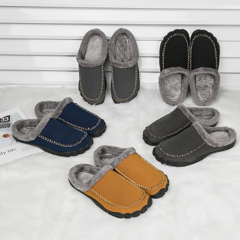 Hausschuhe für den Winter | Slip-Ons | Rutschfeste Hausschuhe | Winterclogs | Hausschuhe für Herren-Chaps Herrenmode