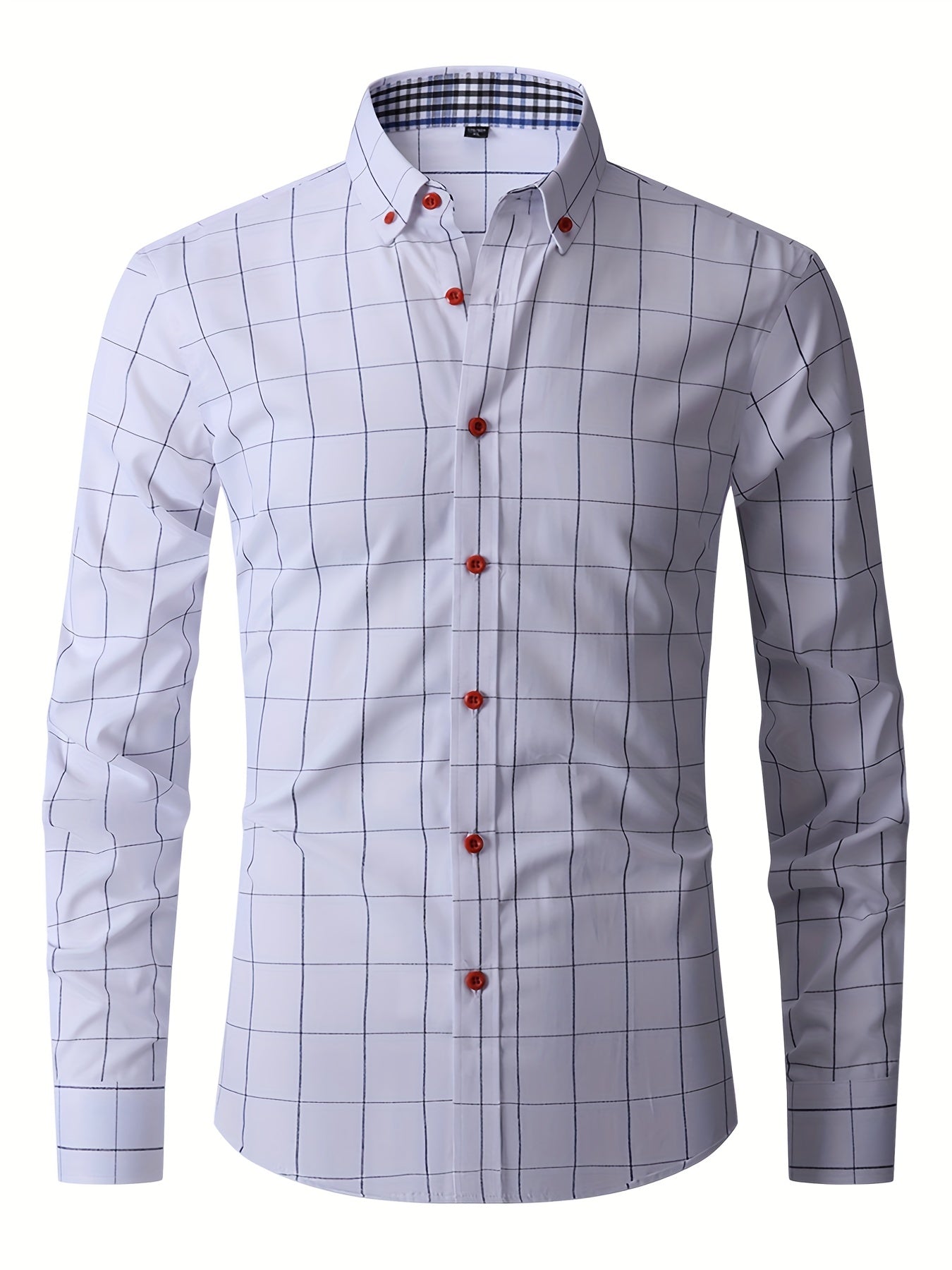Hemd | Langarm | Slim Fit | Oxford Hemd | Herren-Knopfleistenhemd-Weiß-M-Chaps Herrenmode