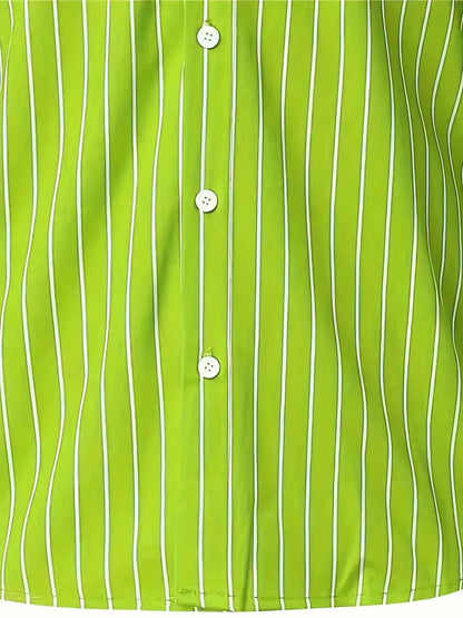 Hemd mit Knopfleiste - Gestreiftes Langarmhemd für Männer mit schmaler Passform-Chaps Herrenmode