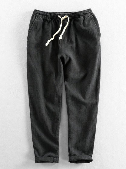 Hemd und Hose im Set | Knopfleiste | Lange Ärmel | Leinen Zweiteiler | Herren-Kombi-Chaps Herrenmode