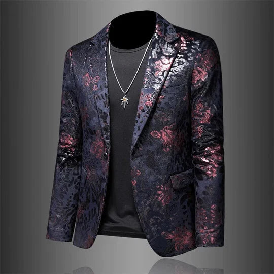 Herren Blazer | Floral | Stilvoll | Herrenjacke | Herrenbekleidung-Chaps Herrenmode