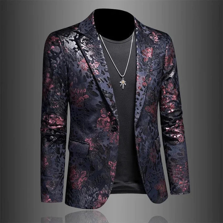 Herren Blazer | Floral | Stilvoll | Herrenjacke | Herrenbekleidung-Chaps Herrenmode
