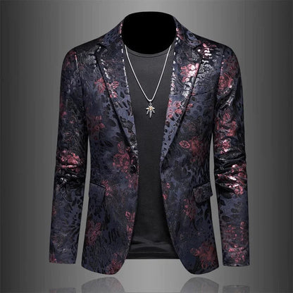 Herren Blazer | Floral | Stilvoll | Herrenjacke | Herrenbekleidung-Chaps Herrenmode