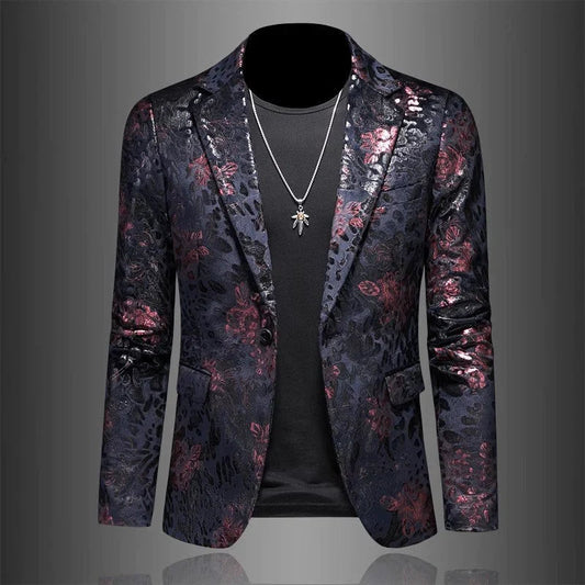 Herren Blazer | Floral | Stilvoll | Herrenjacke | Herrenbekleidung-Chaps Herrenmode