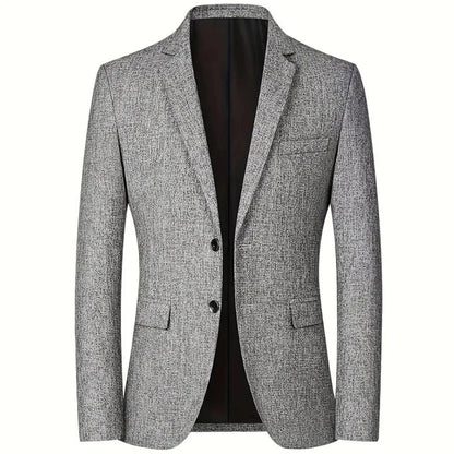 Herren Blazer | Maßgeschneidert | Einreihig | Anzugjacke | Anzugblazer-Grau-XS-Chaps Herrenmode