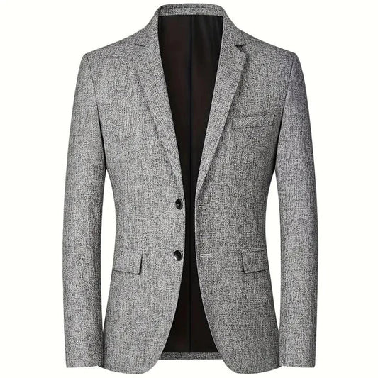 Herren Blazer | Maßgeschneidert | Einreihig | Anzugjacke | Anzugblazer-Grau-XS-Chaps Herrenmode