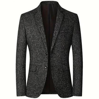 Herren Blazer | Maßgeschneidert | Einreihig | Anzugjacke | Anzugblazer-Schwarz-XS-Chaps Herrenmode