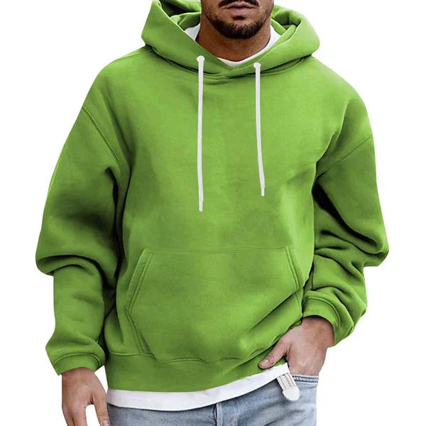 Herren Hoodie | Bequem | Tasche | Pullover Hoodie | Herrenbekleidung-Hellgrün-M-Chaps Herrenmode