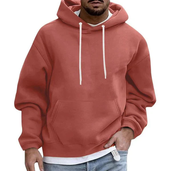 Herren Hoodie | Bequem | Tasche | Pullover Hoodie | Herrenbekleidung-Orange-M-Chaps Herrenmode